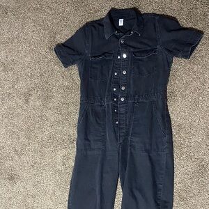 H&M Black Denim Jumpsuit